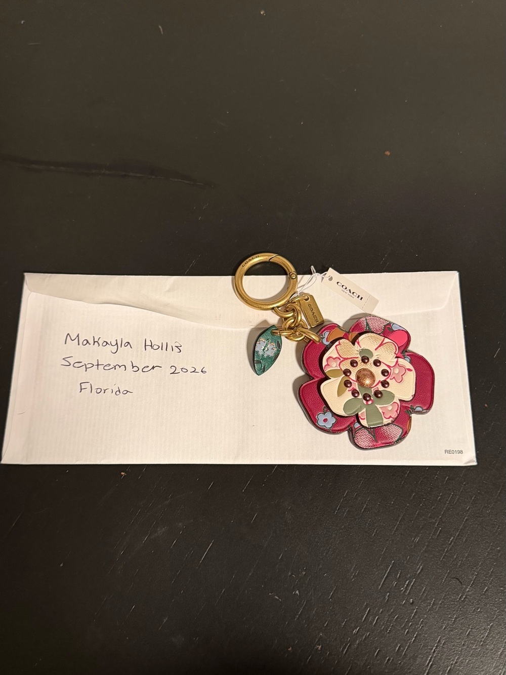 Coach Single Tea Rose Charm